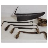 Hay knife,pulley,4 draw knives