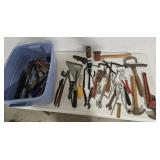 Tools, pliers, hammers, hatchet, etc
