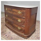 Marbletop 3 drawer dresser 45x22x34