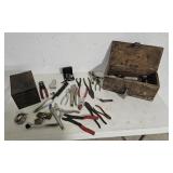 Tools - parts cabinet, pliers, etc