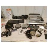 Lot full of electronics, CD players, DVD players,