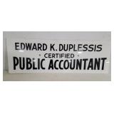 Plastic advertising sign 36x12