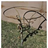 Iron patio table base