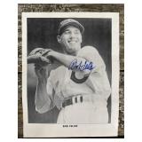 Autographed Bob Feller photo 8.5"x11"