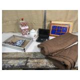 2 brown recliner covers(clean!), wood photo