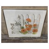 T.Massa print - poppies & apples approx 16"x20"