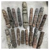 17 FANTASTIC carved wooden corbels