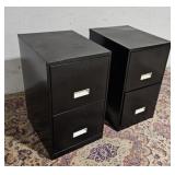 2 - 2 drawer tin files