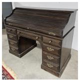 Pine s roll top desk 54"27"44"