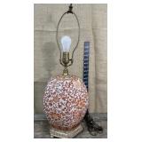 Oriental orange lotus flower lamp