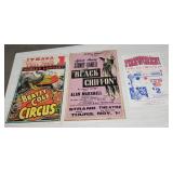 3 Ithaca posters - black chiffon strand theater,