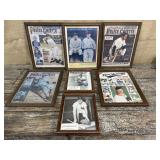 Box of framed baseball prints
