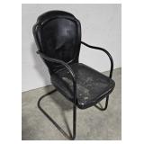 Black metal spring chair