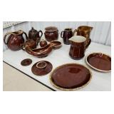 Hull brown dishes, teapots, platters, pitchers,