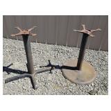 2 iron table bases 29"t