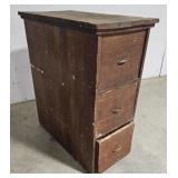 3 drawer wood file cabinet 18"32"38"