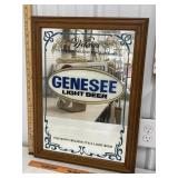 Genesee light beer advertising mirror.