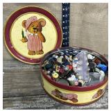 Tin of buttons