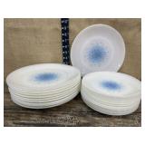 Fire King mosaic dishes - 10 dinner/10 salad