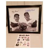 Yogi Berra and Whitey Ford signed 8x10 framed