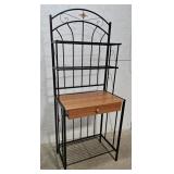 Metal 1 drawer bakers rack 28"17"69"