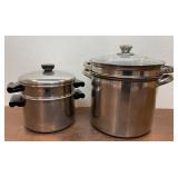 2 stainless Steel steamer pot sets - Farberware