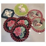 Hook rug chair seats and pillow