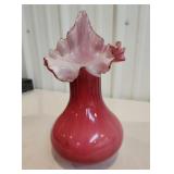 Case glass cranberry Jack in the pulpit vase