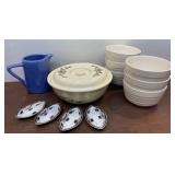 4 small Noritake nut dishes hand painted made in