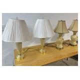 4 table lamps
