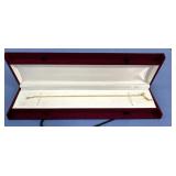 Signed 14k gold bracelet w/ 14k ï¿½Nï¿½ charm