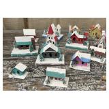 Vintage Alpine village set all stamped