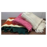 3 afghan throw blankets