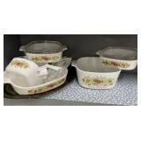 Pyrex amber footed meat tray, vintage corning