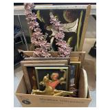 Box of retro wall hangings
