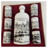 Decanter and 6 shot glasses