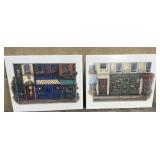2 Paris prints on board approx 16ï¿½x20ï¿½ each