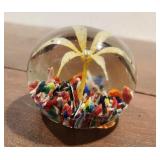 Yellow flower paperweight