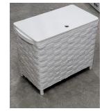 Vintage wooden splint wicker hamper