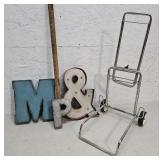 Letters, luggage cart