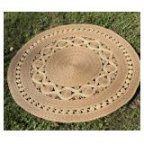 Natural woven Rattan rug - Nice - approx. 36 round