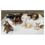 Tiny vintage, porcelain woodland critters