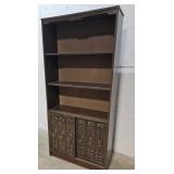 Sliding door bookshelf 32x12x68"