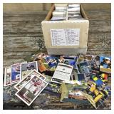 Box of baseball/Nascar/football cards