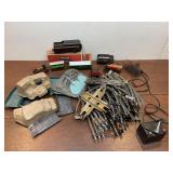 Box of train track and accessories- Lionel