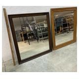 2 hanging mirrors