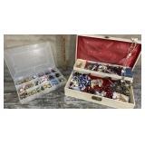 2 jewelry boxes w/ contents