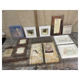 Box of misc inspirational/religious signs & art
