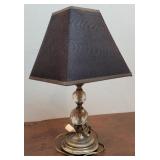 Pretty vintage glass lamp with Black shade