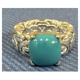 925 ring w/ blue stone